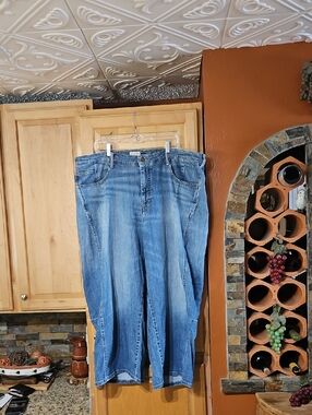 Anthropologie Pilcro The Kenna Mid-Rise Heritage Barrel Jeans Wide Leg Blue